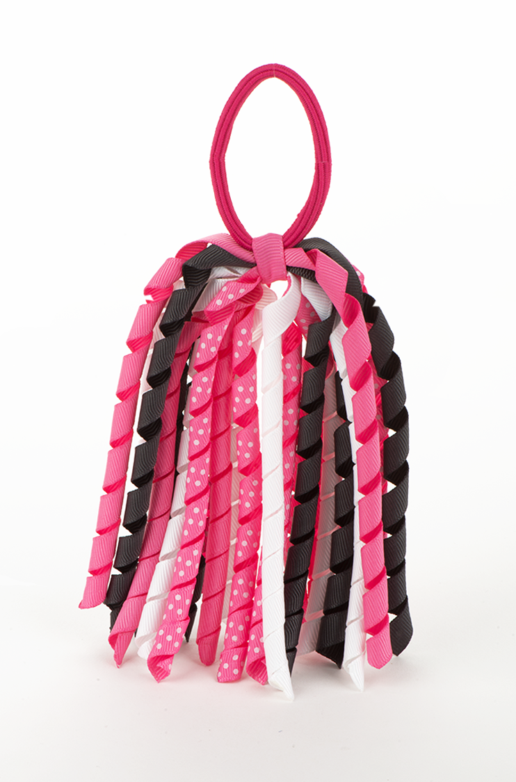 Pembe koyu gri lastikli toka